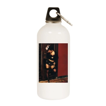 Christina Aguilera White Water Bottle With Carabiner