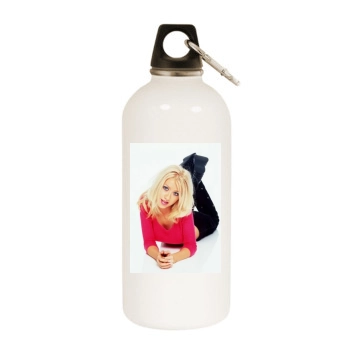 Christina Aguilera White Water Bottle With Carabiner