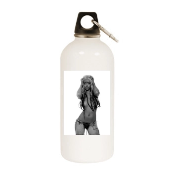 Christina Aguilera White Water Bottle With Carabiner