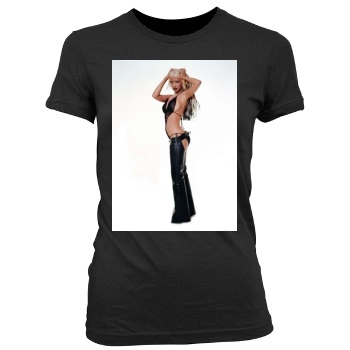 Christina Aguilera Women's Junior Cut Crewneck T-Shirt