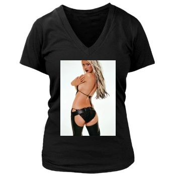 Christina Aguilera Women's Deep V-Neck TShirt