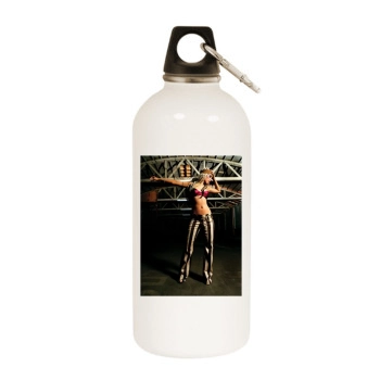 Christina Aguilera White Water Bottle With Carabiner