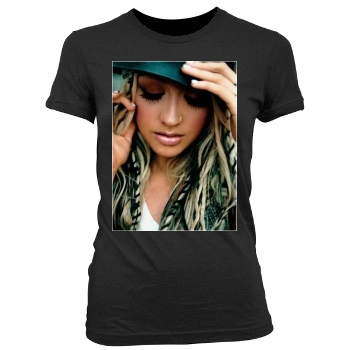 Christina Aguilera Women's Junior Cut Crewneck T-Shirt