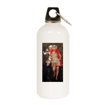 Christina Aguilera White Water Bottle With Carabiner