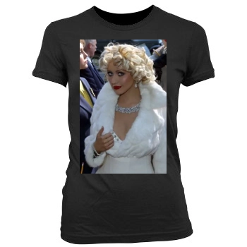 Christina Aguilera Women's Junior Cut Crewneck T-Shirt