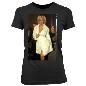 Christina Aguilera Women's Junior Cut Crewneck T-Shirt