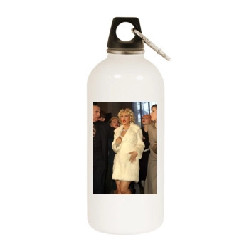 Christina Aguilera White Water Bottle With Carabiner