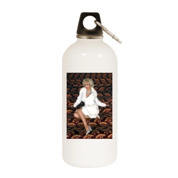 Christina Aguilera White Water Bottle With Carabiner