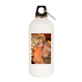 Christina Aguilera White Water Bottle With Carabiner