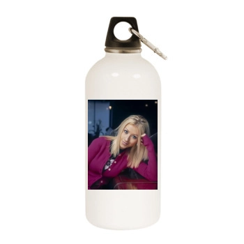 Christina Aguilera White Water Bottle With Carabiner