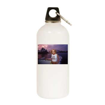 Christina Aguilera White Water Bottle With Carabiner