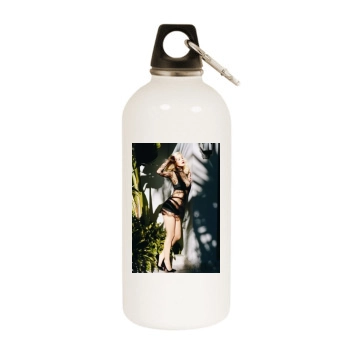 Christina Aguilera White Water Bottle With Carabiner