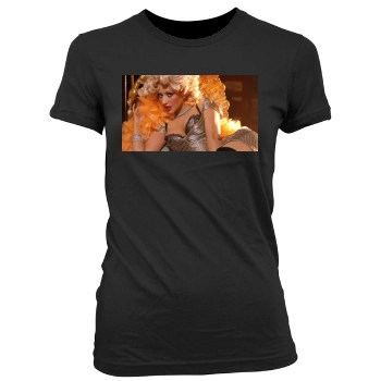 Christina Aguilera Women's Junior Cut Crewneck T-Shirt