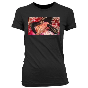 Christina Aguilera Women's Junior Cut Crewneck T-Shirt