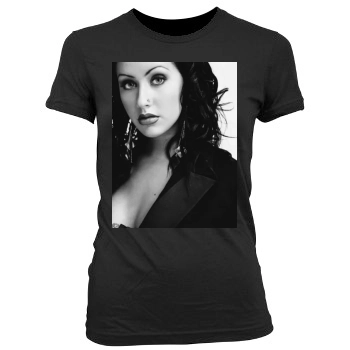 Christina Aguilera Women's Junior Cut Crewneck T-Shirt