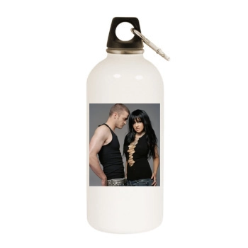 Christina Aguilera White Water Bottle With Carabiner