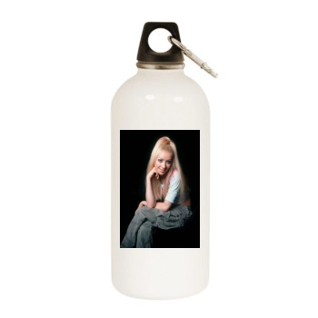 Christina Aguilera White Water Bottle With Carabiner