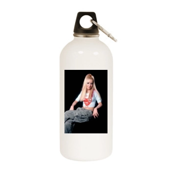 Christina Aguilera White Water Bottle With Carabiner