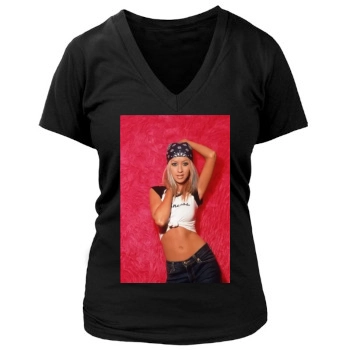 Christina Aguilera Women's Deep V-Neck TShirt