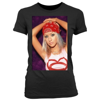 Christina Aguilera Women's Junior Cut Crewneck T-Shirt