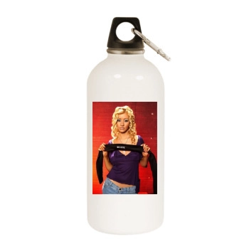 Christina Aguilera White Water Bottle With Carabiner