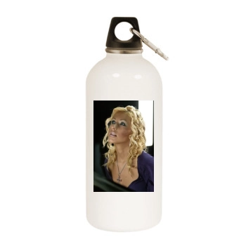 Christina Aguilera White Water Bottle With Carabiner