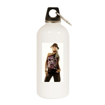 Christina Aguilera White Water Bottle With Carabiner