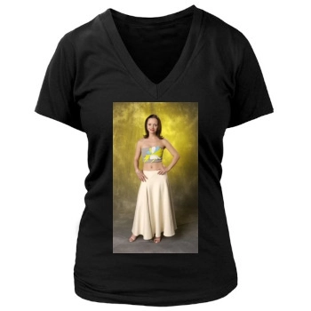 Christina Ricci Women's Deep V-Neck TShirt