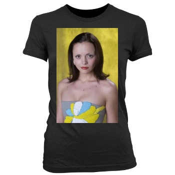 Christina Ricci Women's Junior Cut Crewneck T-Shirt