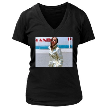 Christina Ricci Women's Deep V-Neck TShirt