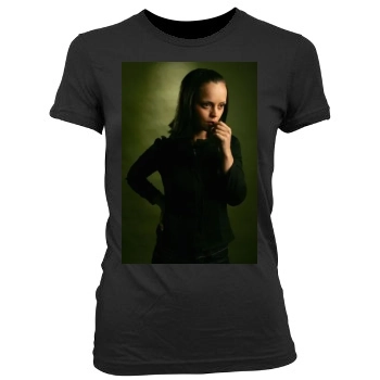 Christina Ricci Women's Junior Cut Crewneck T-Shirt