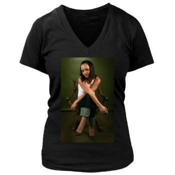 Christina Ricci Women's Deep V-Neck TShirt