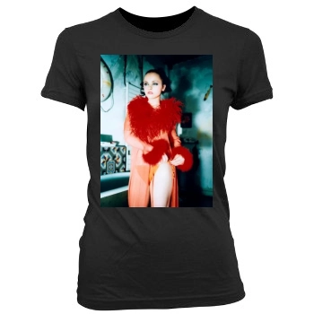 Christina Ricci Women's Junior Cut Crewneck T-Shirt