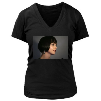 Christina Ricci Women's Deep V-Neck TShirt