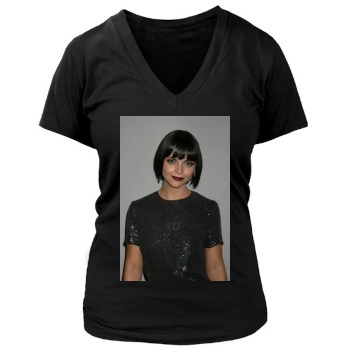 Christina Ricci Women's Deep V-Neck TShirt