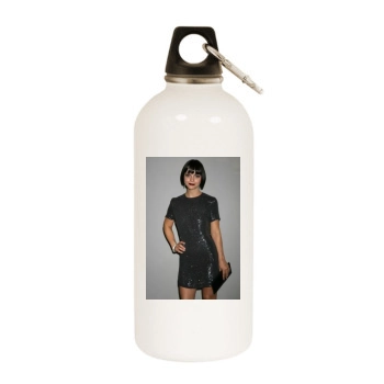 Christina Ricci White Water Bottle With Carabiner