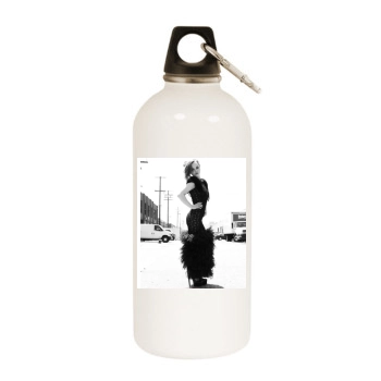 Christina Ricci White Water Bottle With Carabiner