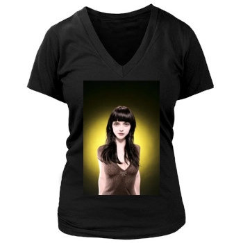 Christina Ricci Women's Deep V-Neck TShirt