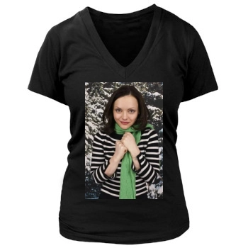 Christina Ricci Women's Deep V-Neck TShirt