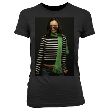 Christina Ricci Women's Junior Cut Crewneck T-Shirt