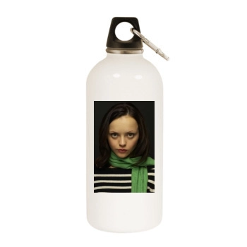 Christina Ricci White Water Bottle With Carabiner