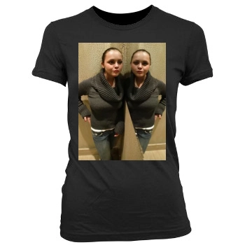 Christina Ricci Women's Junior Cut Crewneck T-Shirt