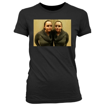 Christina Ricci Women's Junior Cut Crewneck T-Shirt