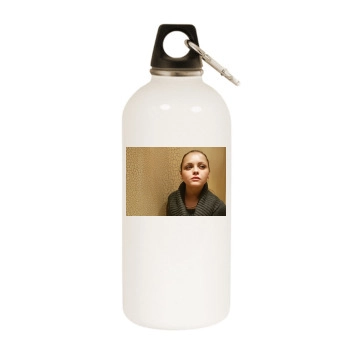 Christina Ricci White Water Bottle With Carabiner