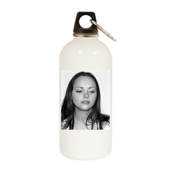 Christina Ricci White Water Bottle With Carabiner