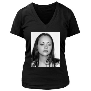 Christina Ricci Women's Deep V-Neck TShirt