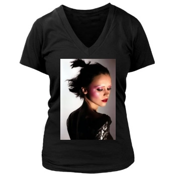 Christina Ricci Women's Deep V-Neck TShirt