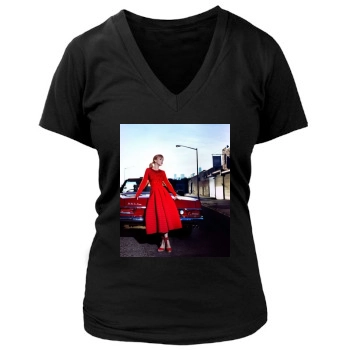 Christina Ricci Women's Deep V-Neck TShirt