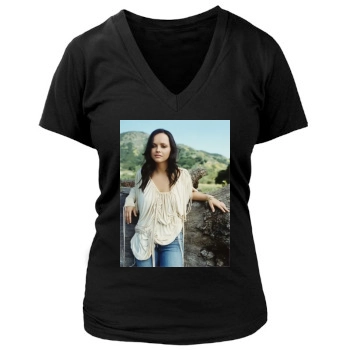 Christina Ricci Women's Deep V-Neck TShirt