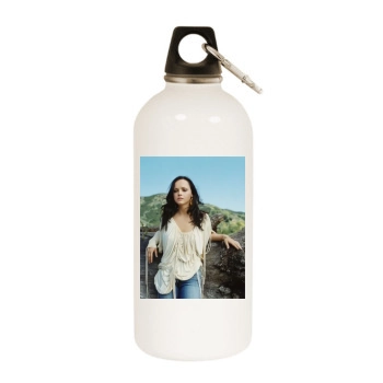 Christina Ricci White Water Bottle With Carabiner